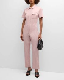 Rivet Utility Worker Short Sleeve Jumpsuit at Neiman Marcus